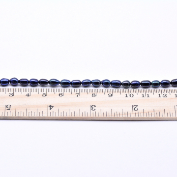 高品質淡水パールビーズ 不規則型 天然素材 ダークブルー  4-4.5mm【1連（約55ヶ）】