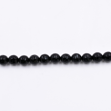 天然石ビーズ ラウンドカット ブラック アゲート 10mm  1連（約38ケ）