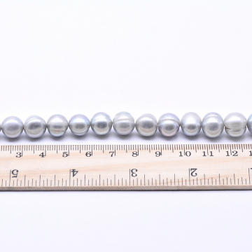 高品質淡水パールビーズ ラウンド 天然素材 ライトパープル  10-11mm【1連（約37ヶ）】