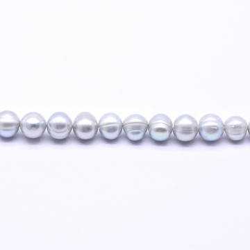 高品質淡水パールビーズ ラウンド 天然素材 ライトパープル  10-11mm【1連（約37ヶ）】
