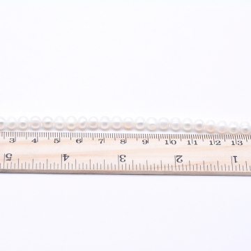 高品質淡水パールビーズ ラウンド 天然素材 ホワイト 5.5-6mm【1連（約67ヶ）】