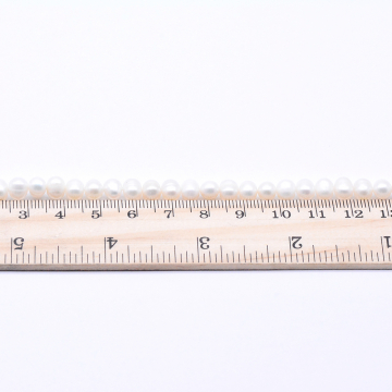 高品質淡水パールビーズ ラウンド 天然素材 ホワイト 5.5-6mm【1連（約66ヶ）】