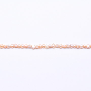 高品質淡水パールビーズ 不規則型 天然素材 ベージュ  3-3.5mm【1連（約104ヶ）】