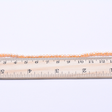 高品質淡水パールビーズ ラウンド 天然素材 ベージュ 2.8mm【1連（約137ヶ）】