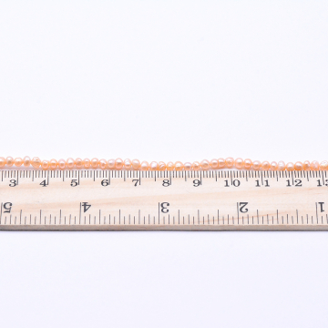 高品質淡水パールビーズ ラウンド 天然素材 ベージュ 2.8mm【1連（約138ヶ）】