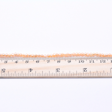 高品質淡水パールビーズ ラウンド 天然素材 ベージュ 2.8mm【1連（約139ヶ）】