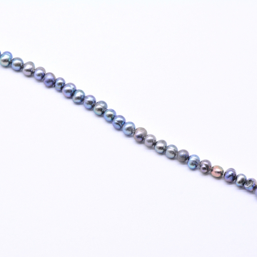 高品質淡水パールビーズ ラウンド 天然素材 パープル 3-3.5mm【1連（約90ヶ）】