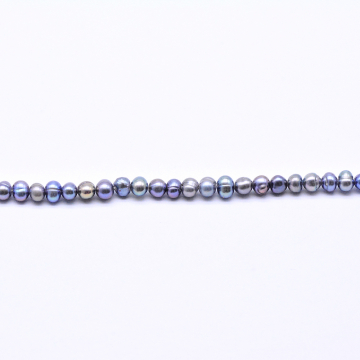 高品質淡水パールビーズ オーバル 天然素材 パープル 3-3.5mm【1連（約89ヶ）】