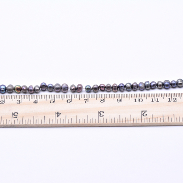 高品質淡水パールビーズ 不規則型 天然素材 パープル  4-4.5mm【1連（約83ヶ）】