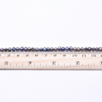 高品質淡水パールビーズ 不規則型 天然素材 パープル  4-4.5mm【1連（約82ヶ）】