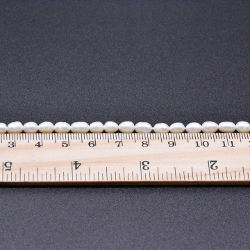 高品質淡水パールビーズ オーバル 天然素材 ホワイト  4-4.5mm【1連（約56ヶ）】