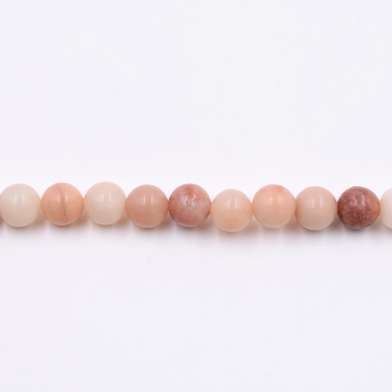 天然石ビーズ ラウンド ピンクアベンチュリン 10mm 1連（約38ケ）