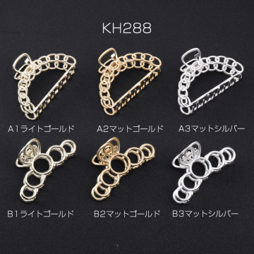 バンスクリップ 半円/5連フープ/長方形型 ヘアアクセサリー（1ヶ）メール便不可