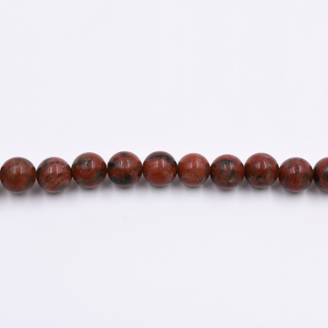 天然石ビーズ ラウンド レッドアゲート 8mm  1連（約48ケ）