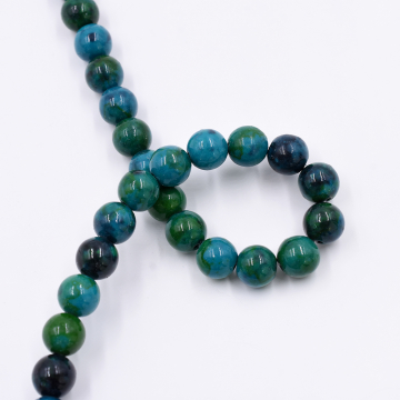 天然石ビーズ ラウンド ブルー 10mm 1連（約38ケ）