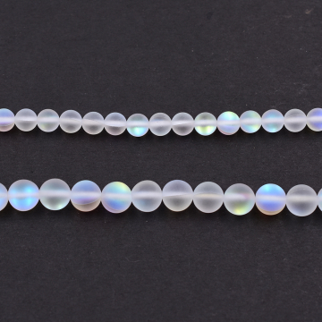 天然石ビーズ ラウンド ＡＢカラーラブラドライト 8mm 1連（約48ケ）