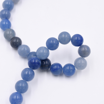 天然石ビーズ ラウンド ブルーアベンチュリン 8mm 1連（約48ケ）