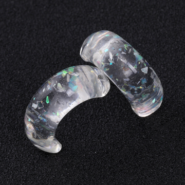 高品質樹脂ピアス Cフープ 8×20mm（4ヶ）