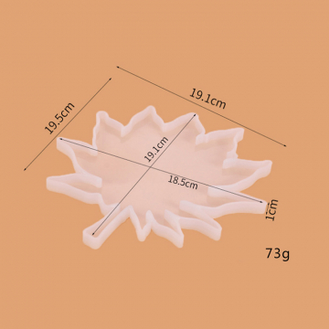 シリコンモールド　コースター　手作り　葉型 191×195×10mm（2ヶ）