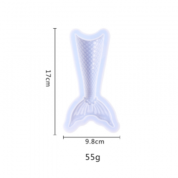 シリコンモールド　手作り　海洋シリーズ　人魚の尾型 170×98×21mm（2ヶ）