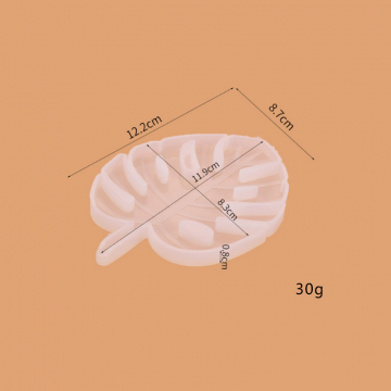 シリコンモールド　コースター　手作り　葉型 87×122×8mm（2ヶ）