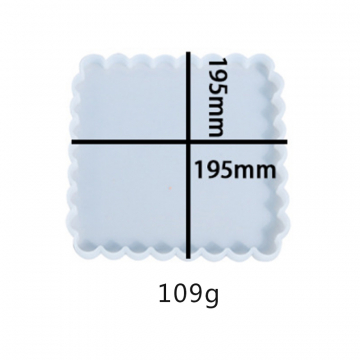 シリコンモールド　コースター　手作り　正方形 195×13mm（2ヶ）