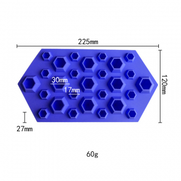 シリコンモールド　手作り　氷皿　ダイヤモンド型 （2ヶ）