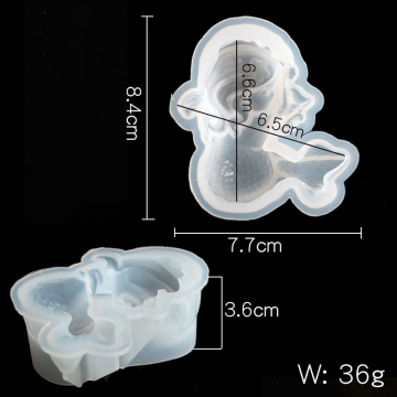 シリコンモールド　手作り　人魚　石膏レジン 84×77×36mm（2ヶ）