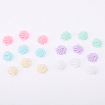 貼付けパーツ 樹脂貼付けパーツ 樹脂カボション ホイップ 15mm カラーミックス（20ヶ）