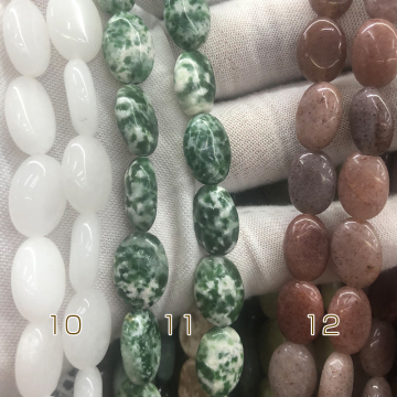 天然石ビーズ 卵の形  10×14mm (1連約38cm)  10×14mm 蛋形