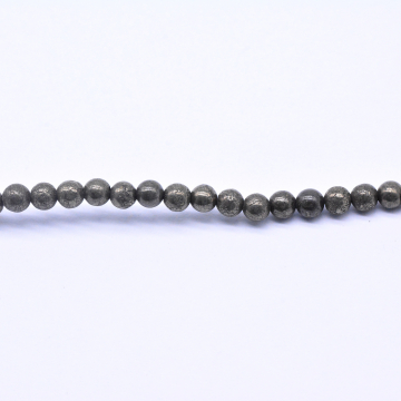 天然石ビーズラウンド グレー 4mm 【1連(約98ヶ)】