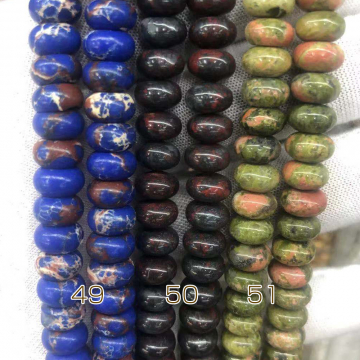天然石ビーズ  ソロバン  4×8mm （1連約38cm）  4×8mm 算盘珠