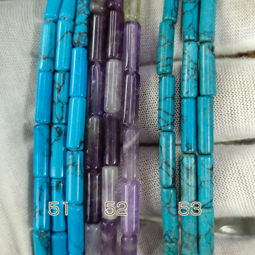 天然石ビーズ  円柱形  4×13mm （1連約38cm）  4×13mm 管形