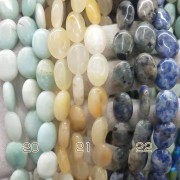 天然石ビーズ  オーバル  13×18mm （1連約38cm）  13×18椭圆
