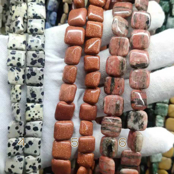 天然石ビーズ 正方形  10×10mm (1連約38cm)  10×10正方