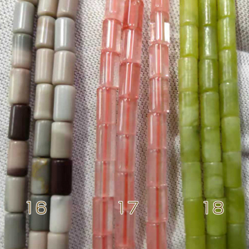 天然石ビーズ  円柱形  3×6mm （1連約38cm） 3×6mm管形