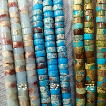 天然石ビーズ  フラットラウンド  2×4mm （1連約38cm） 2×4mm圆片