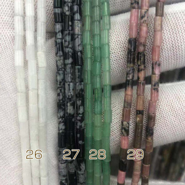 天然石ビーズ  円柱型  2×4mm （1連約38cm） 2×4mm圆柱