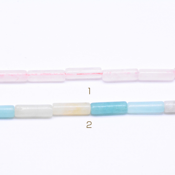 天然石ビーズ 円柱形 4×13mm  【1連(約29ヶ）】
