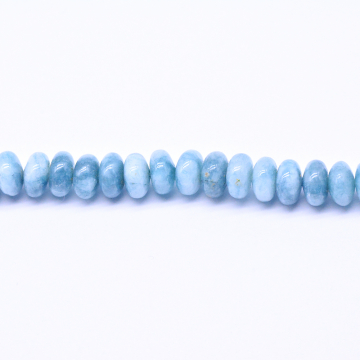 天然石ビーズ ソロバン ブルー 5×8mm  【1連(約82ヶ）】