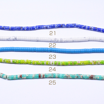 天然石ビーズ ソロバン 3×6mm  【1連(約133ヶ）】