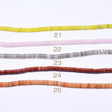 天然石ビーズ ソロバン 2×6mm  【1連(約182ヶ）】