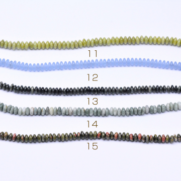 天然石ビーズ ソロバン 3×6mm  【1連(約126ヶ）】