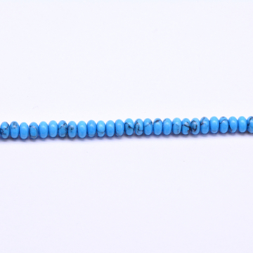 天然石ビーズ ソロバン  ブルー  2×4mm  【1連(約156ヶ）】