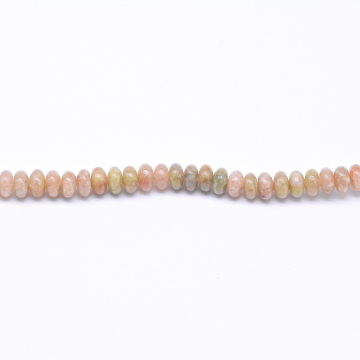 天然石ビーズ ソロバン  ライトグリーン 2×4mm  【1連(約156ヶ）】