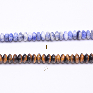 天然石ビーズ ソロバン  3×6mm  【1連(約123ヶ）】
