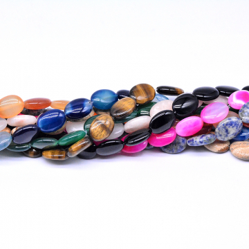 天然石ビーズ オーバル13×18mm【1連(約22ヶ）】