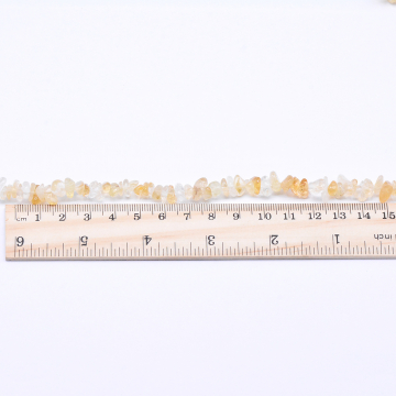 天然石ビーズ さざれ石 シトリン【1連(約88cm）】