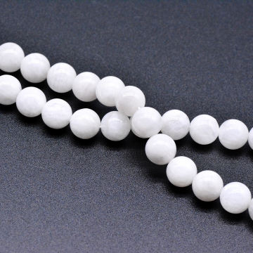 天然石ビーズ 丸玉 ブルームーンストン 9.5-10mm 【1連(約40ヶ）】