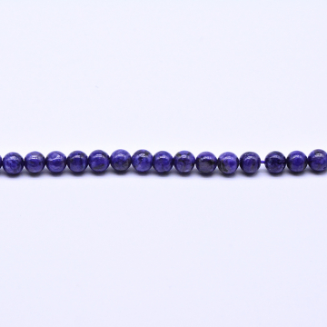 天然石ビーズ 丸玉 パープルルチルクォーツ 6mm【1連(約64ヶ）】